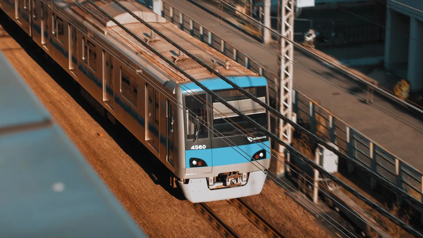 A train seen from above